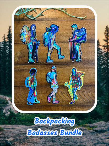 Hiking Stickers: Backpacking Badasses Bundle