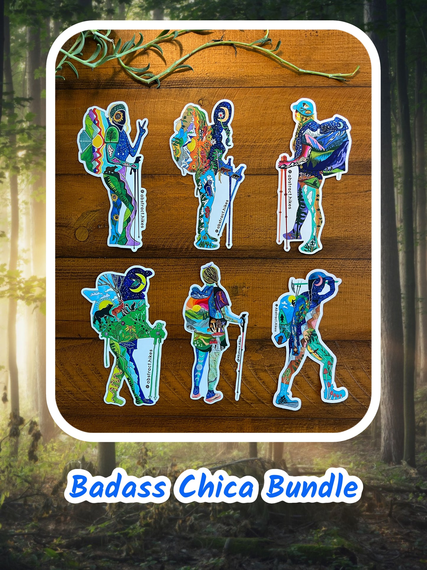 Hiking Stickers: Badass Chica Bundle