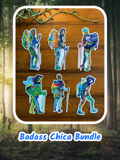 Hiking Stickers: Badass Chica Bundle