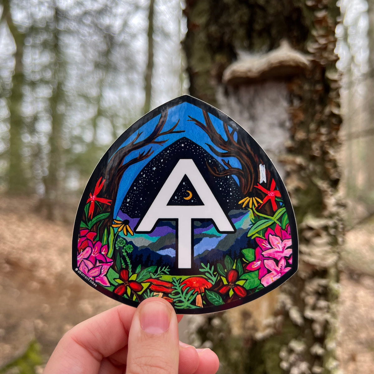 Appalachian Trail Blaze Sticker Decal - Vinyl Hiking Hiker Decal For Georgia To Maine AT Trail