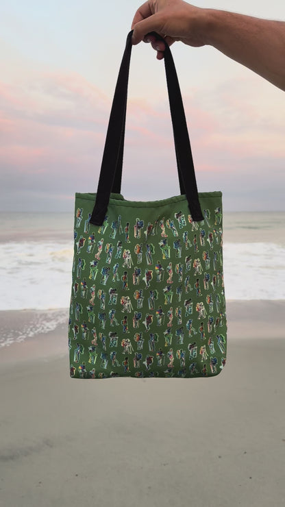 Backpacker Print Tote bag