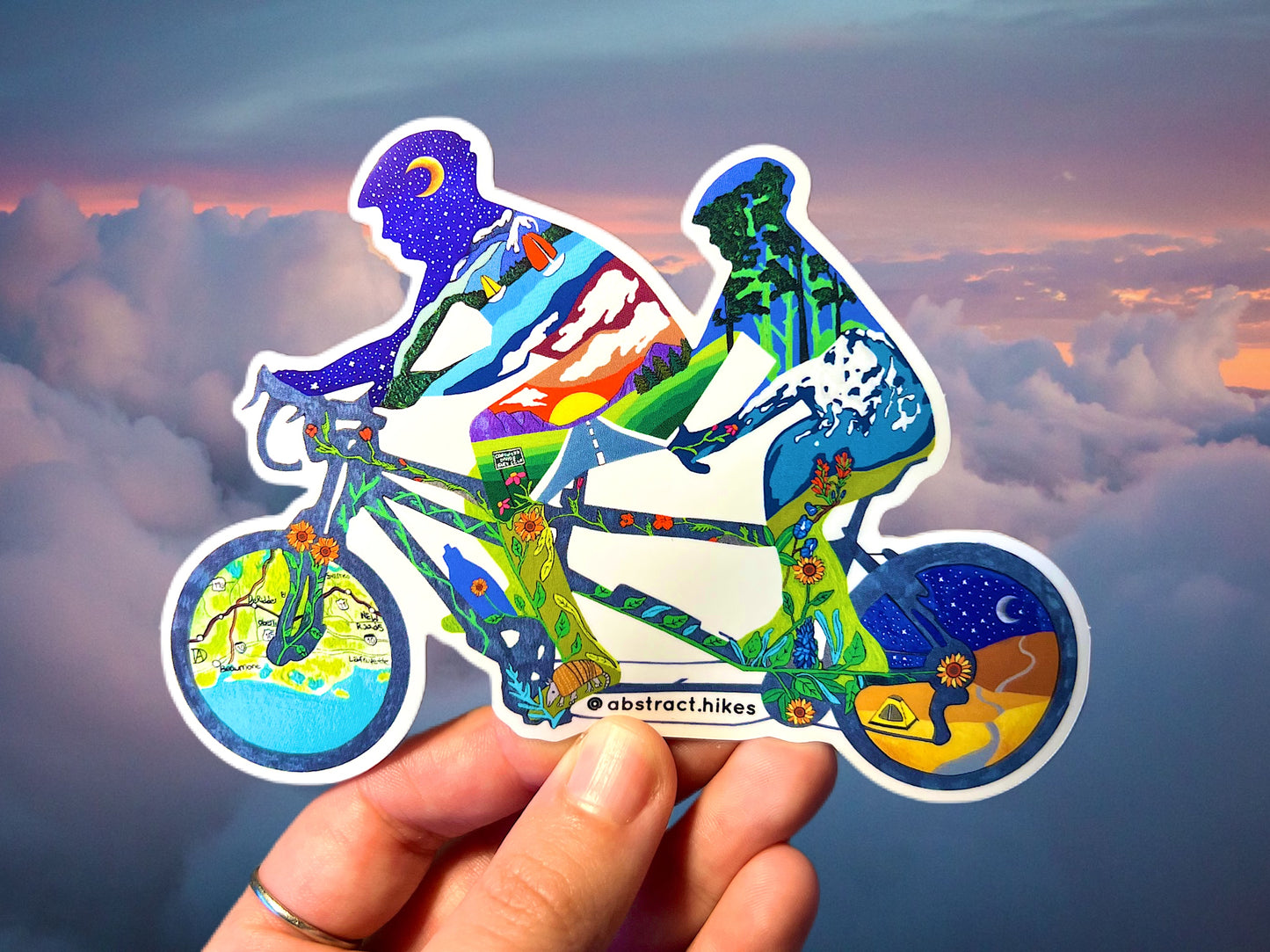 Biking Sticker: "Tandem Dreams"