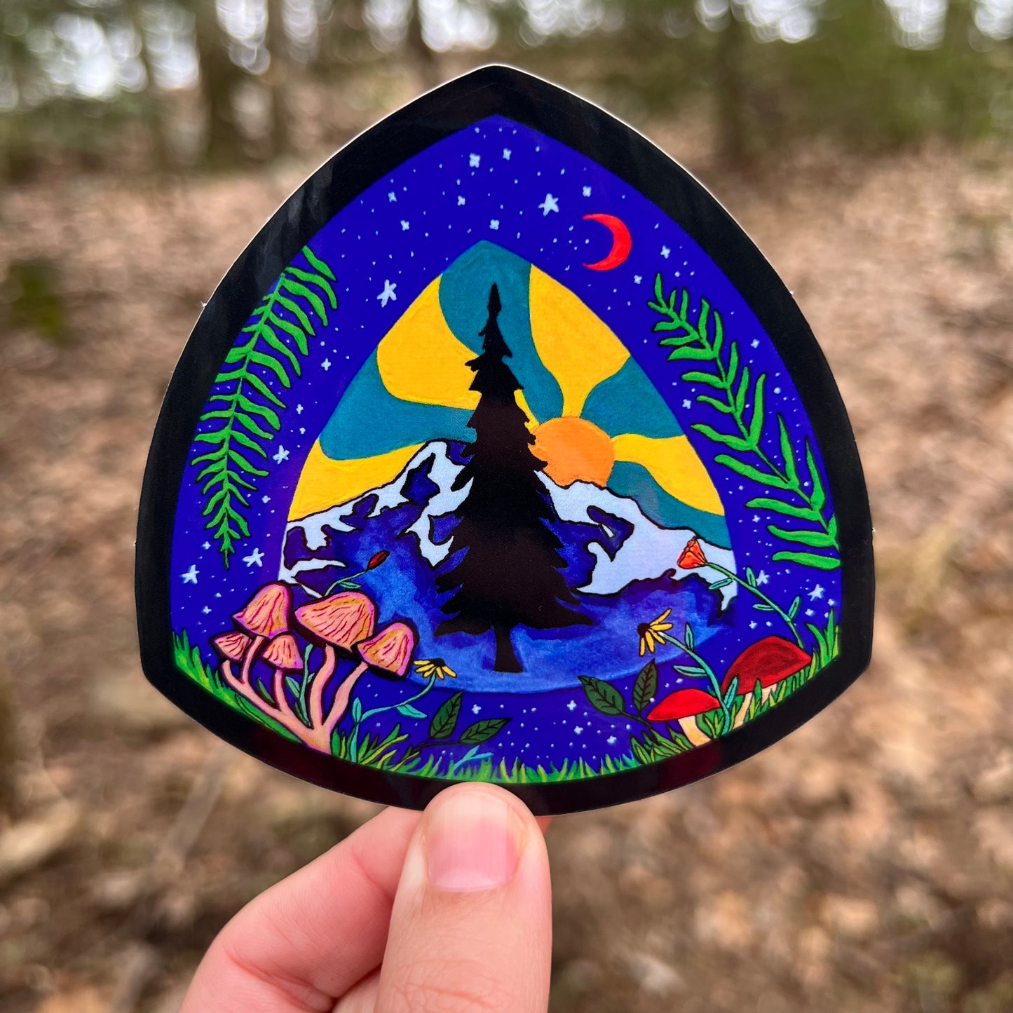 Hiking Sticker: "Pacific Crest Trail Logo Reimagined"