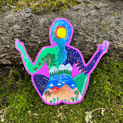 Yoga Sticker: "Mountain Meditation"