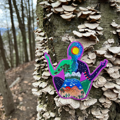 Yoga Sticker: "Mountain Meditation"