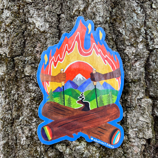 Hiking Sticker: "Diversify the Outdoors"