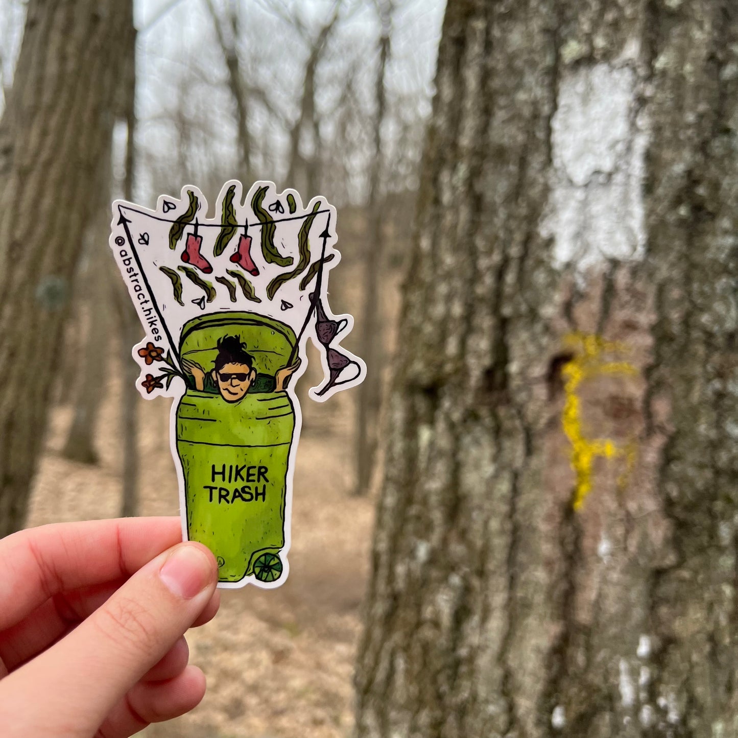Hiking Sticker: "Hiker Trash Woman"