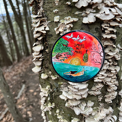 Hiking Sticker: "Smile Not Miles"