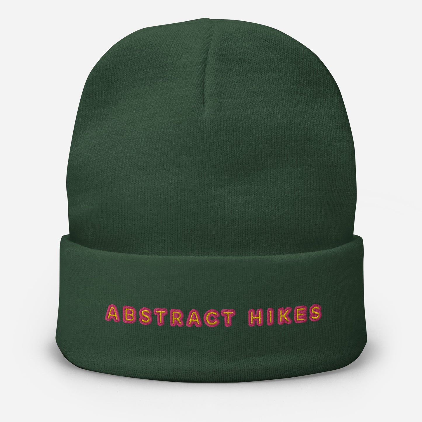 Abstract Hikes Embroidered Beanie